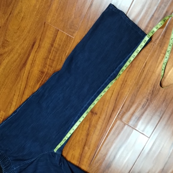 Soft Surroundings Cotton High Waisted Pull On Denim Jeans Inseam 27" - Picture 8 of 9